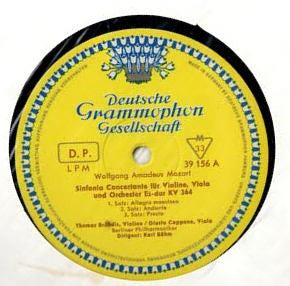 Wolfgang Amadeus Mozart, Berliner Philharmoniker, Karl Böhm : Sinfonia Concertante KV 364 & KV 297b (LP, Mono)
