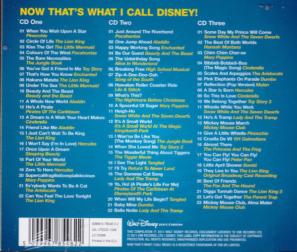 Various : Now That's What I Call Disney! (3xCD, Album, Comp)