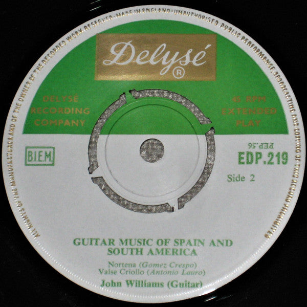John Williams (7) : Guitar Music Of Spain And South America (7", EP)
