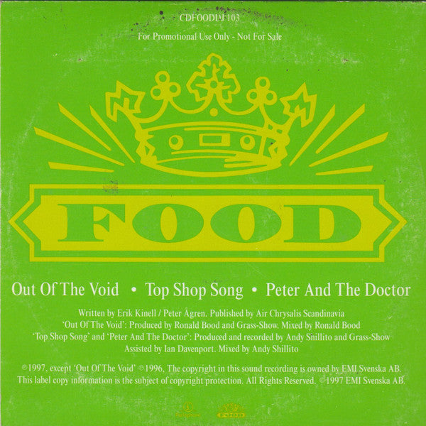 Grass-Show : Out Of The Void (CD, Single, Promo)