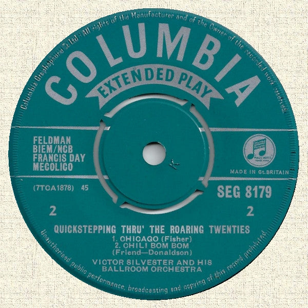 Victor Silvester And His Ballroom Orchestra : Quickstepping Thru' The Roaring 20's (7", EP, Mono)