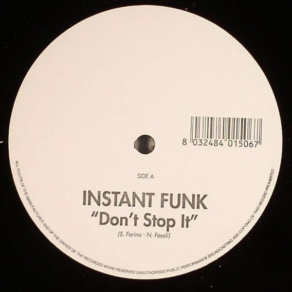 Instant Funk (2) : Don't Stop It (12")