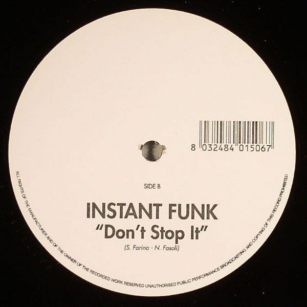 Instant Funk (2) : Don't Stop It (12")