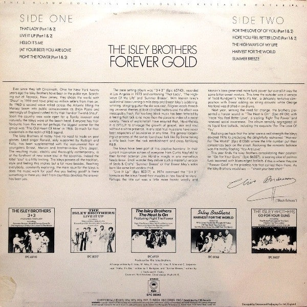 The Isley Brothers : Forever Gold (LP, Comp)