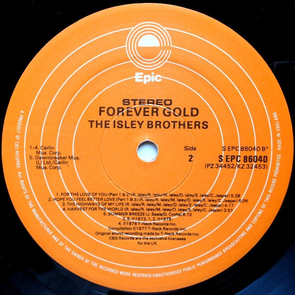 The Isley Brothers : Forever Gold (LP, Comp)