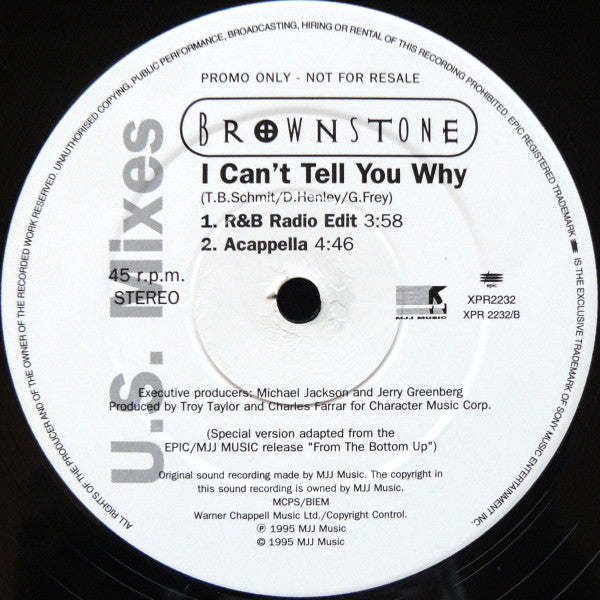 Brownstone : I Can't Tell You Why - U.S. Mixes (12", Promo)