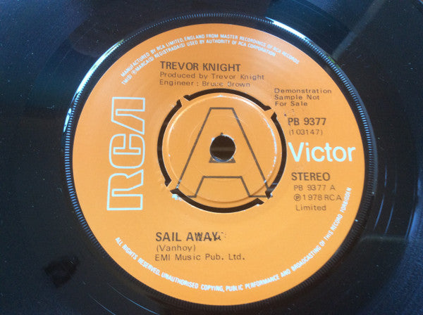 Trevor Knight (3) : Sail Away (7", Single, Promo)