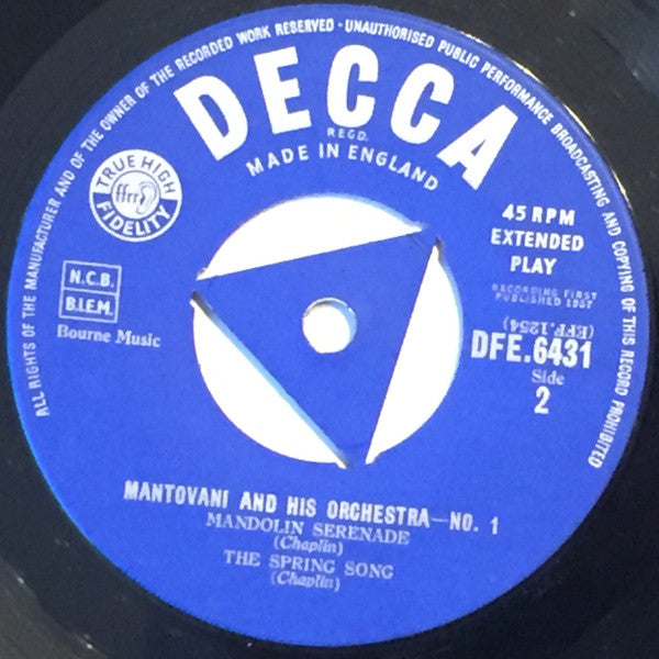 Mantovani And His Orchestra : Around The World (7", EP)