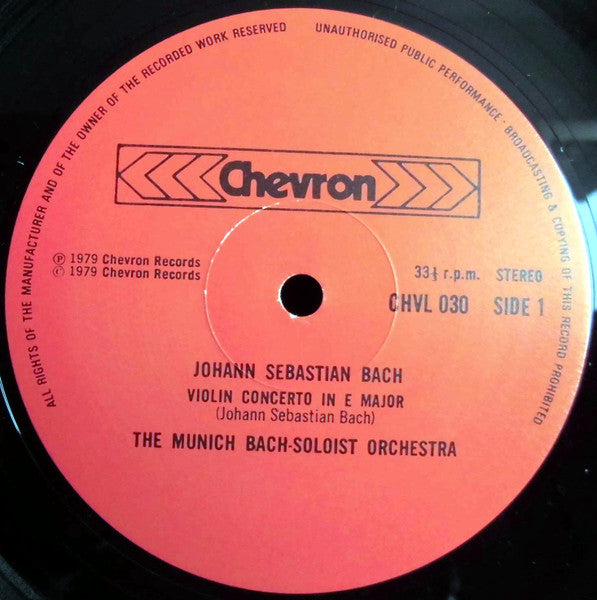 Johann Sebastian Bach, Münchener Bach-Orchester, Nürnberger Symphoniker : Violin Concerto In E Major / Orchestral Suite In B Minor (LP, RE)