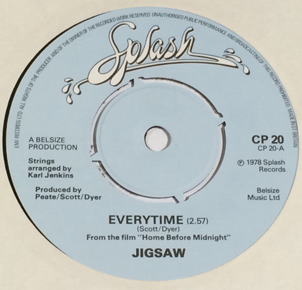 Jigsaw (3) : Everytime (7", Single)