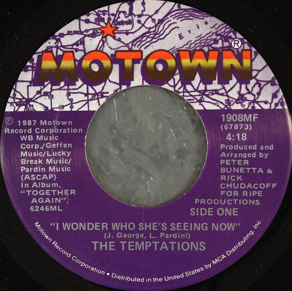 The Temptations : I Wonder Who She's Seeing Now (7", Single)