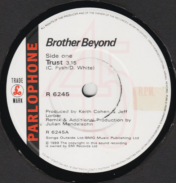 Brother Beyond : Trust (7", Single)
