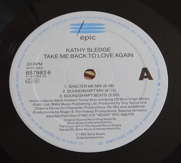 Kathy Sledge : Take Me Back To Love Again (12")