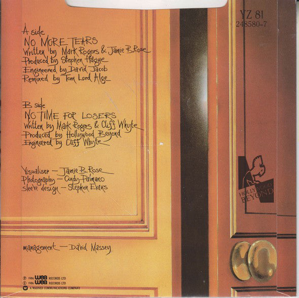 Hollywood Beyond : No More Tears (7", Single)