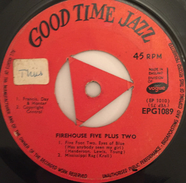 Firehouse Five Plus Two : Firehouse Five Plus Two (7", EP)