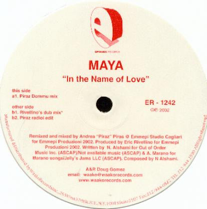 Maya : In The Name Of Love (12")