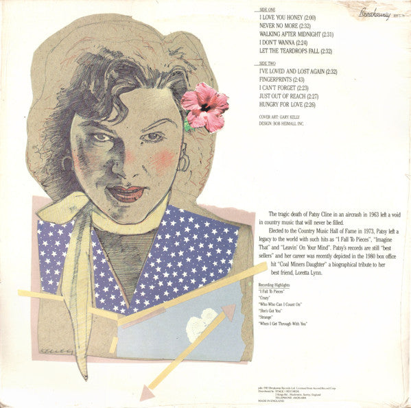 Patsy Cline : Let The Teardrops Fall (LP, Comp)