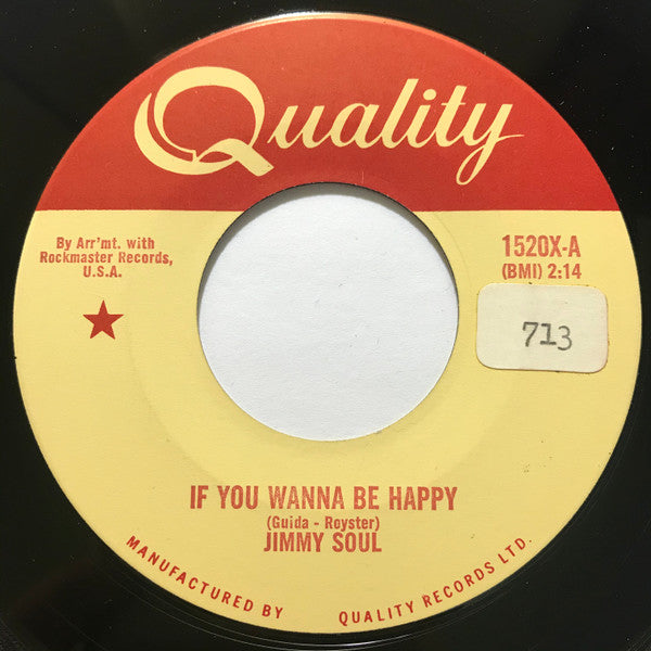 Jimmy Soul : If You Wanna Be Happy (7", Single)