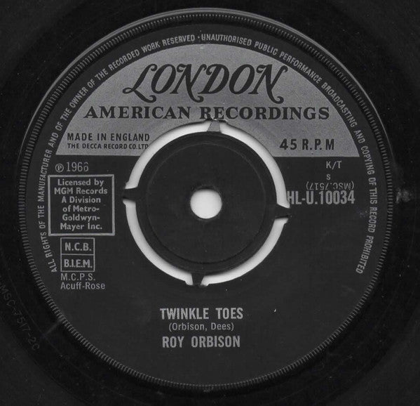 Roy Orbison : Twinkle Toes (7", Single)