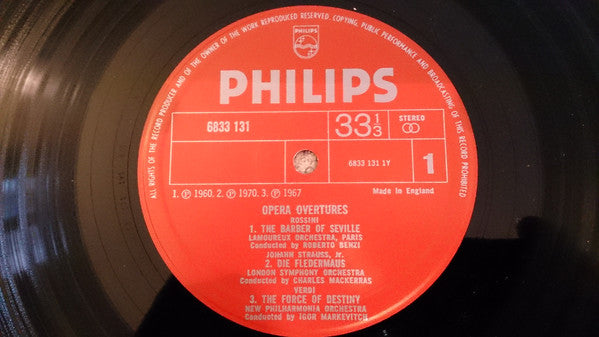 Gioacchino Rossini, Johann Strauss Jr., Giuseppe Verdi, Wolfgang Amadeus Mozart, Richard Wagner : Favourite Opera Overtures (LP, Comp)