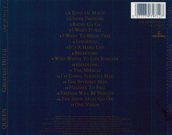 Queen : Greatest Hits II (CD, Comp, DAD)