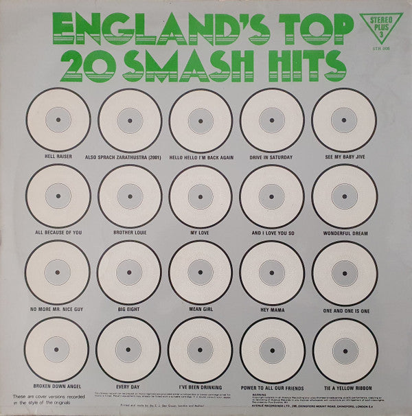 Unknown Artist : England's Top 20 Smash Hits (LP)