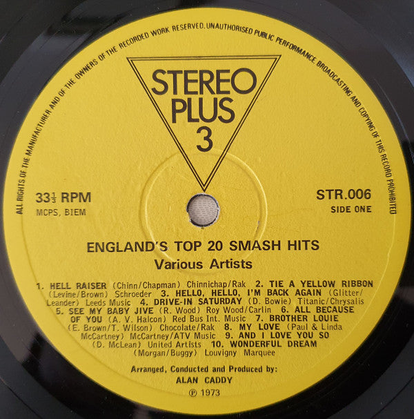 Unknown Artist : England's Top 20 Smash Hits (LP)