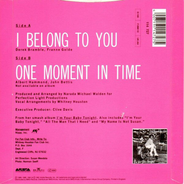 Whitney Houston : I Belong To You (7")
