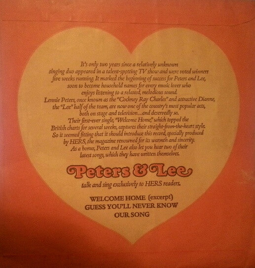 Peters & Lee : Talk, Sing And Send A Welcome Home To All Hers Readers (Flexi, 7", S/Sided)