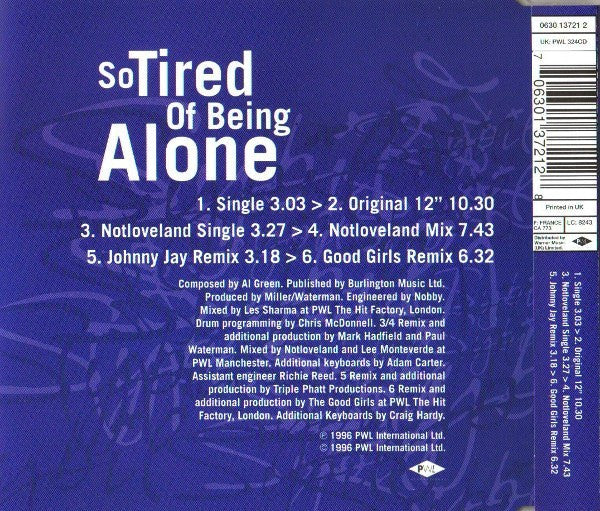 Sybil : So Tired Of Being Alone (CD, Single)