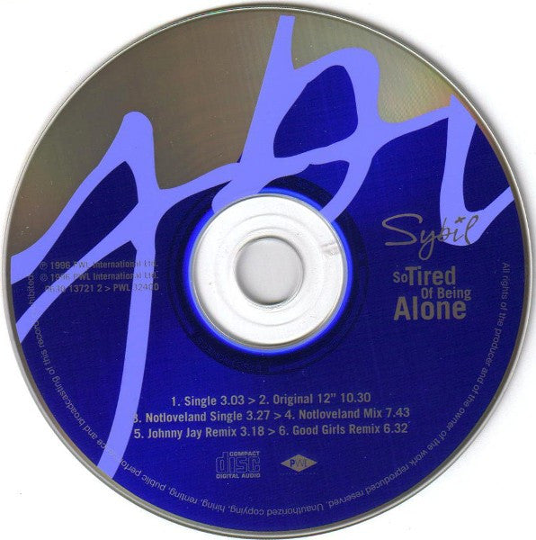 Sybil : So Tired Of Being Alone (CD, Single)