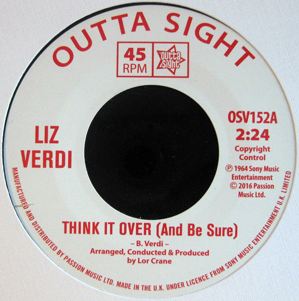 Liz Verdi / Linda Lloyd (2) : Think It Over (And Be Sure) / Breakaway (7", Single, RM)