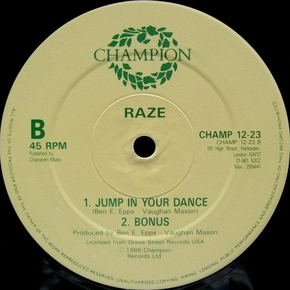 Raze : Jack The Groove (12")