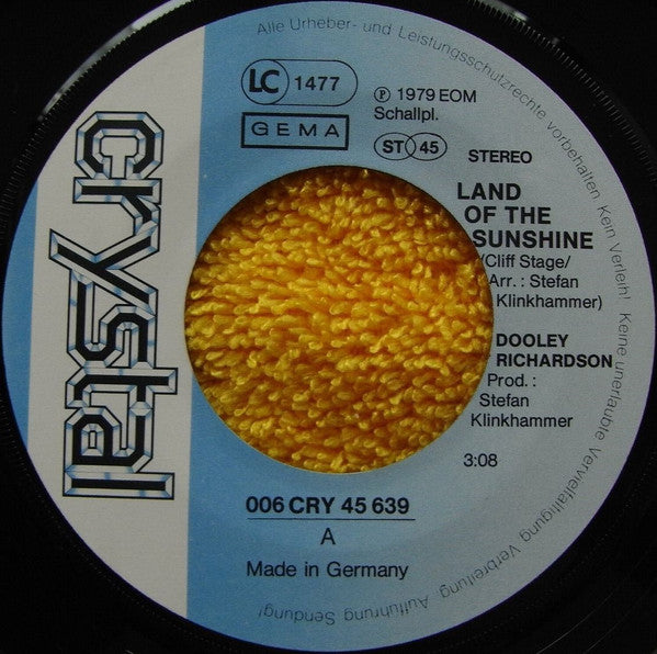 Dooley Richardson : Land Of The Sunshine (7", Single)