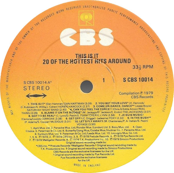 Various : This Is It! 20 Of The Hottest Hits Around (LP, Comp)