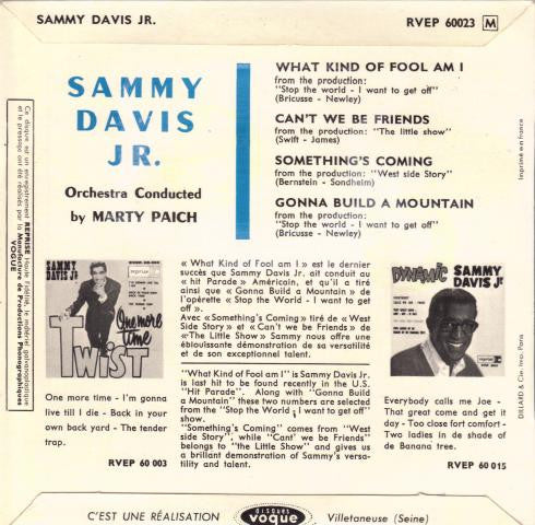Sammy Davis Jr. : What Kind Of Fool Am I (Stop The World I Want To Get Off) (7", EP)