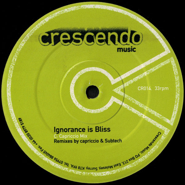 Colour Climax : Ignorance Is Bliss (2x12")