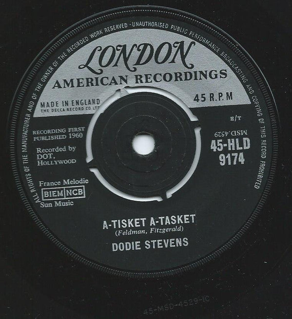 Dodie Stevens : No / A-Tisket A-Tasket (7", Single, pus)