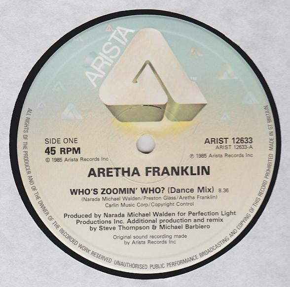 Aretha Franklin : Who's Zoomin' Who (12", Single)