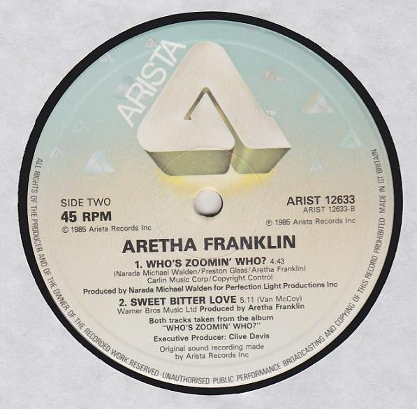 Aretha Franklin : Who's Zoomin' Who (12", Single)