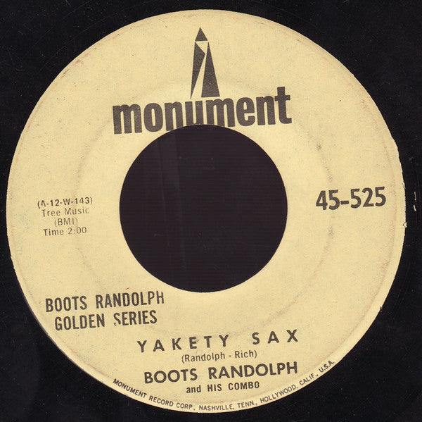 Boots Randolph And His Combo : Yakety Sax (7", Single, RE)