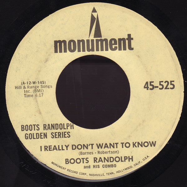 Boots Randolph And His Combo : Yakety Sax (7", Single, RE)