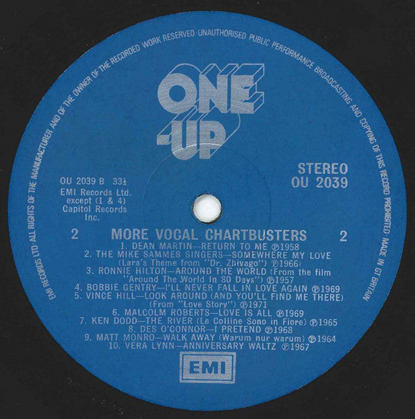 Various : 20 More Vocal Chartbusters (LP, Comp)
