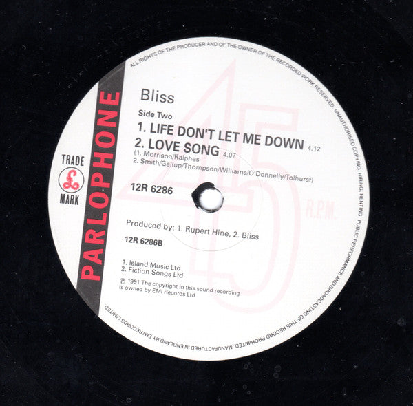 Bliss (10) : Watching Over Me (12", Single)