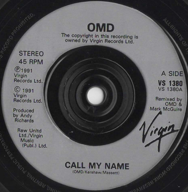 Orchestral Manoeuvres In The Dark : Call My Name (7", Single)