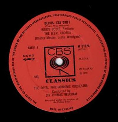 Frederick Delius, BBC Symphony Chorus, Leslie Woodgate, Royal Philharmonic Orchestra, Sir Thomas Beecham, Bruce Boyce, Leslie Fry : Sea Drift / Hassan (LP, Comp, Mono)