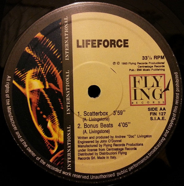 Lifeforce : I Need Your Love (12")