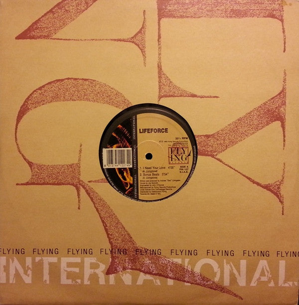 Lifeforce : I Need Your Love (12")