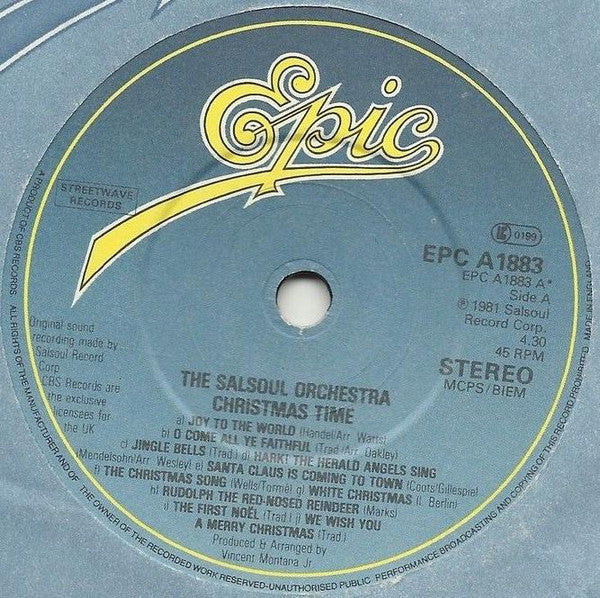 The Salsoul Orchestra : Christmas Time (7", Single)