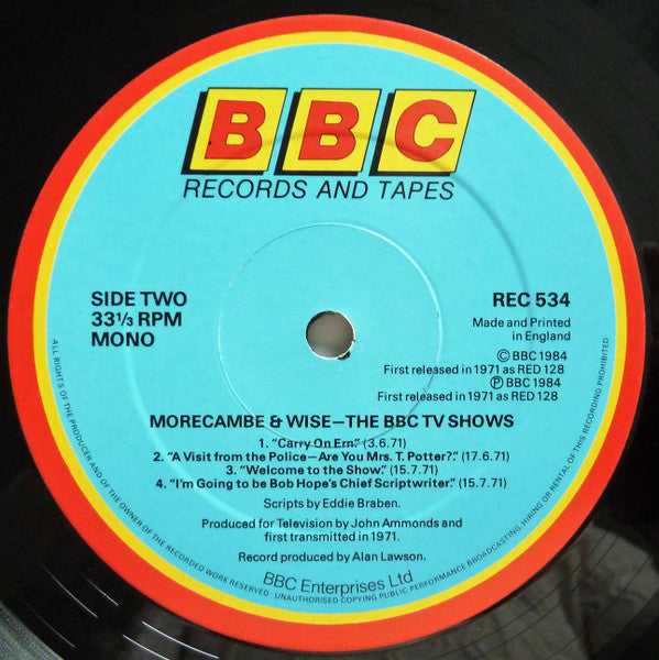 Morecambe & Wise : Morecambe And Wise - The BBC TV Shows (LP, RE)